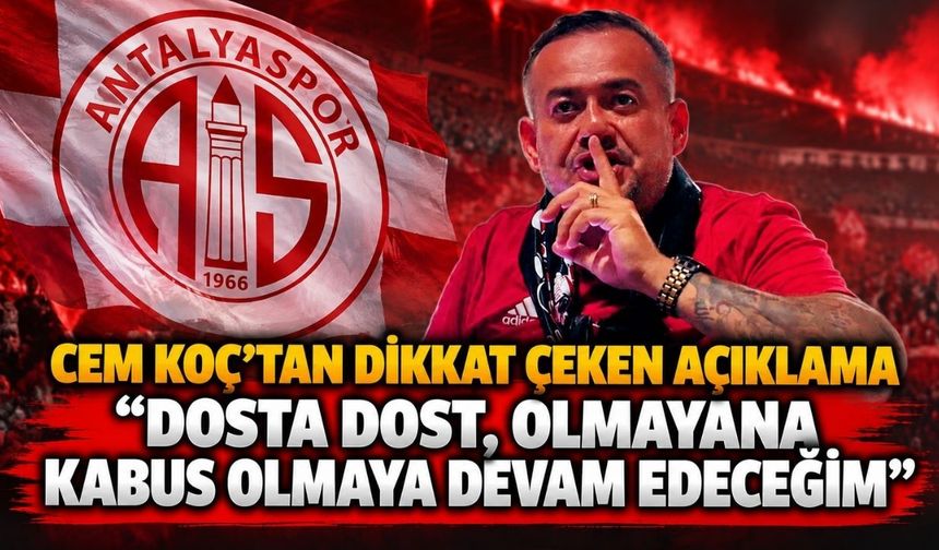 Cem Koç’tan dikkat çeken açıklama: “Dosta dost, olmayana kabus olmaya devam edeceğim”