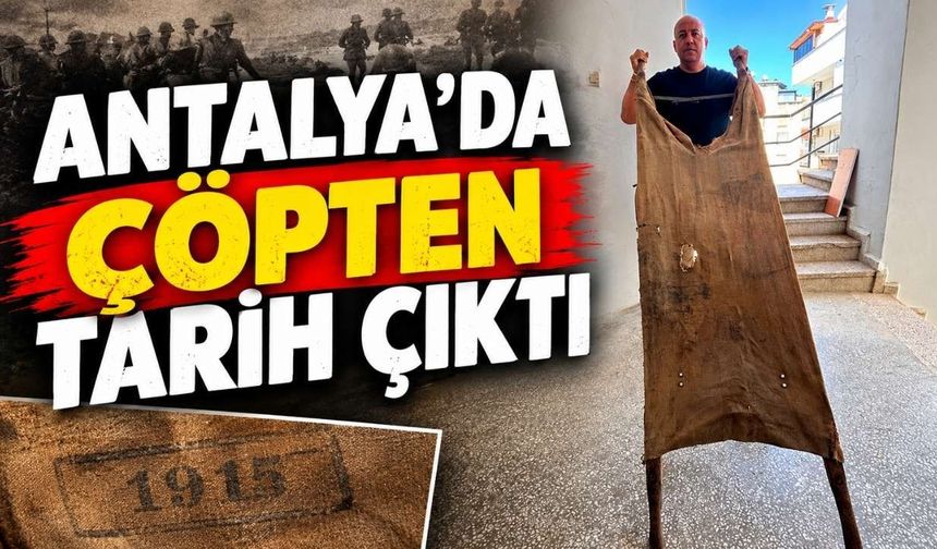Antalya’da çöpten tarih çıktı! 1915 damgalı askeri sedyeyi müzeye bağışladı